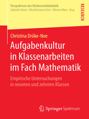 cover image of Aufgabenkultur in Klassenarbeiten im Fach Mathematik